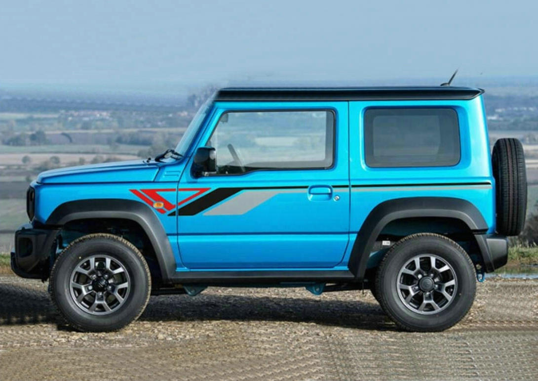 2 PCS Car Sticker Side Door Decal For Suzuki Jimny Graphics Racing Stripes