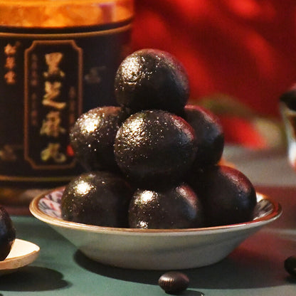 Superior Black Sesame Balls Chinese Casual Snack Health Herbal Pills Heizhima