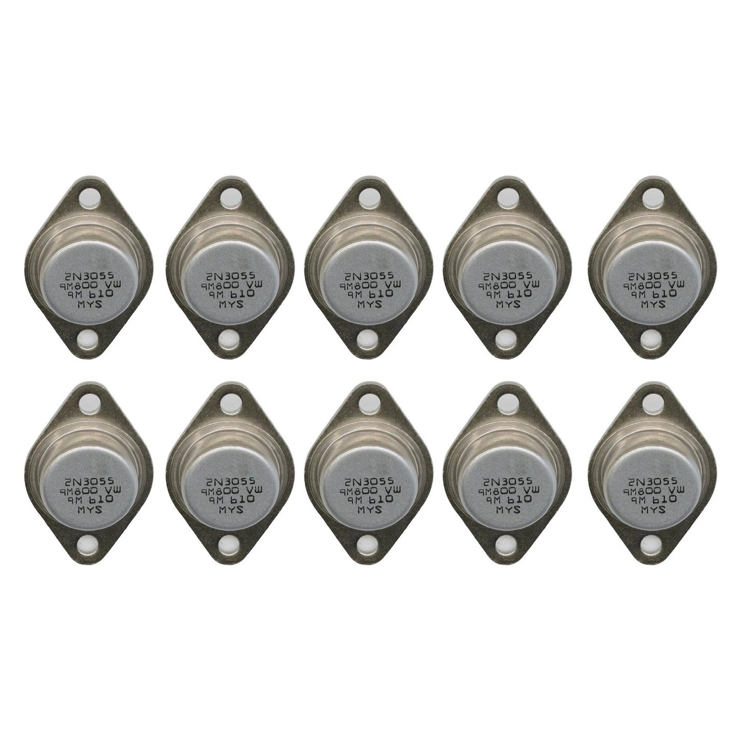 10X 2N3055 Transistor NPN TO-3 15A 60V 115W Power Switch Amplifier Metal Case