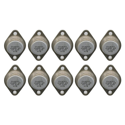10X 2N3055 Transistor NPN TO-3 15A 60V 115W Power Switch Amplifier Metal Case