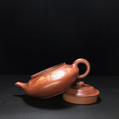 Chinese Yixing Zisha Clay Handmade Exquisite Teapot （福在眼前 底款：王寅春）