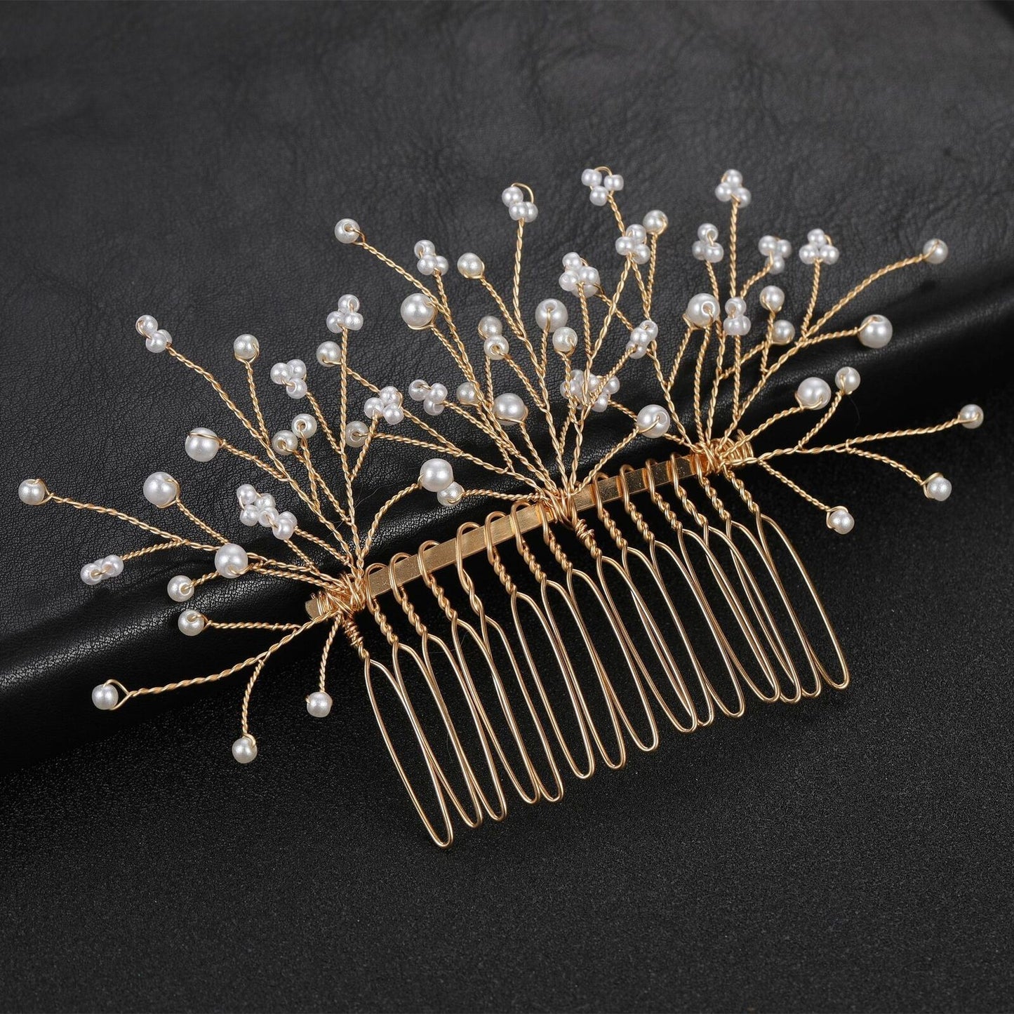 Women Hair Combs Korean Fashion Pearl Handmade Hairpins Clip DIY Styling Jewelry