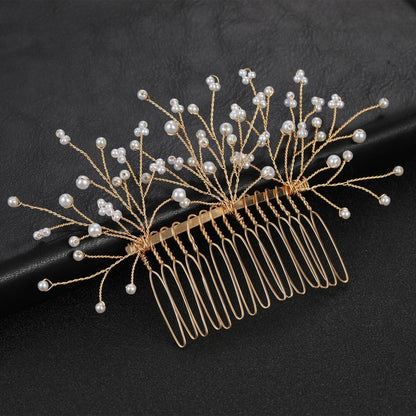 Women Hair Combs Korean Fashion Pearl Handmade Hairpins Clip DIY Styling Jewelry
