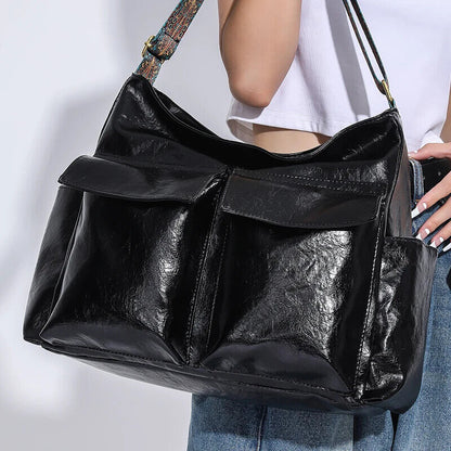 Bag Pu Leather Multi Pocket Women's Handbag Shoulder Bags