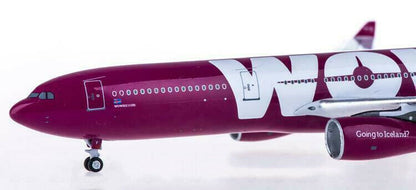 1:400 AeroClassics WOW AIR AIRBUS A330-300 Passenger Airplane Diecast Model