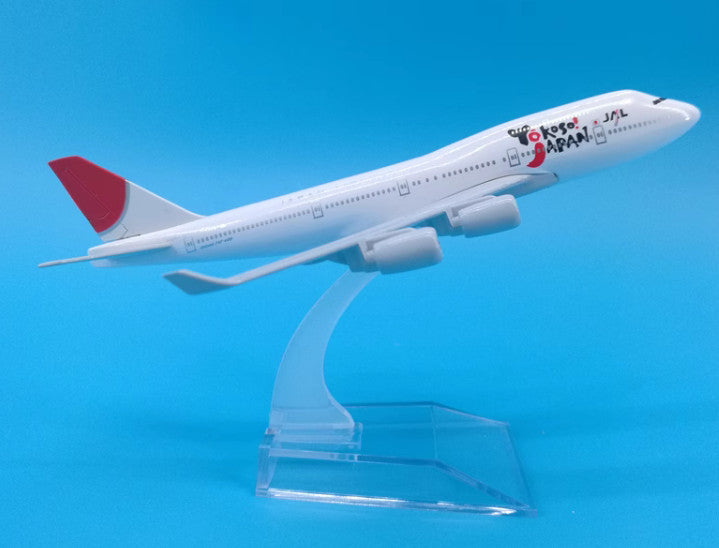 16cm JAPAN AIRLINES JAL BOEING 747-400 Passenger Plane Diecast Aircraft Model