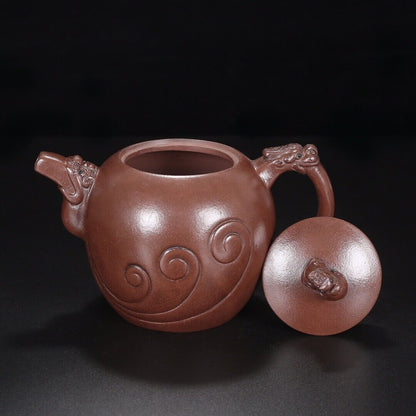 Chinese Yixing Zisha Clay Handmade Exquisite Teapot（龙泉 底款：徐汉棠）