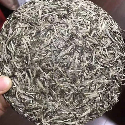 300g Premium Silver Needle White Tea Cake Chinese Organic Bai Hao Yin Zhen Cha