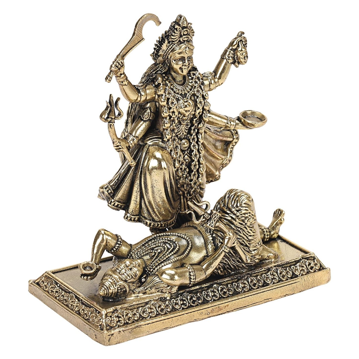 Brass Kali Maa Murti Goddess Maha Kali Figurine Statue Sculpture Idol