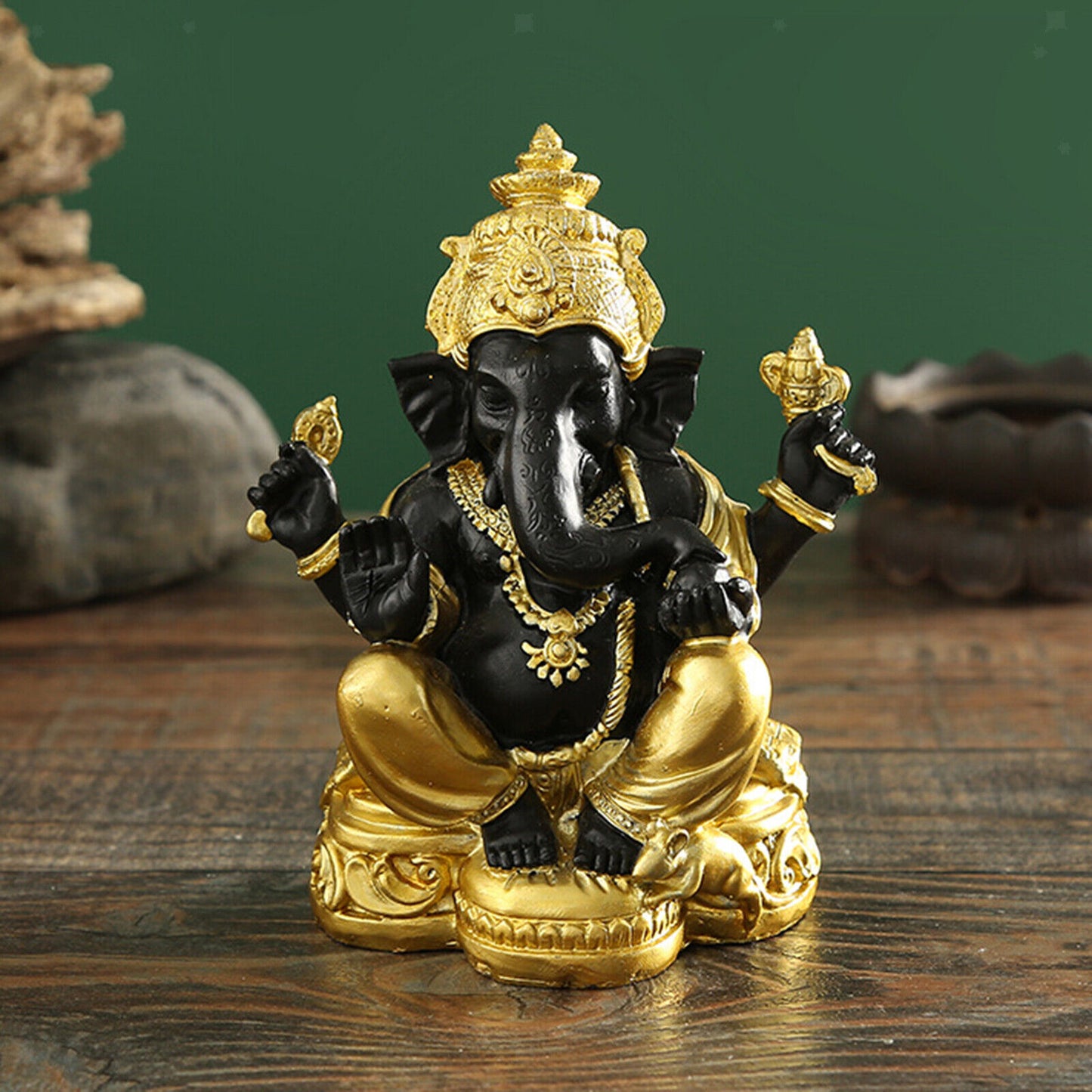 Figurine India Buddha Statue Home Porch Decor for Car Dashboard