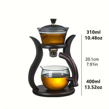 New Kung Fu Tea Set Semi Automatic Glass Teapot Set Magnetic Switch Teacup Set