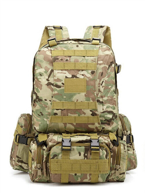 4 in 1 Backpack 55L Tactical Backpack Bag Army Rucksack Outdoor Sport Travel