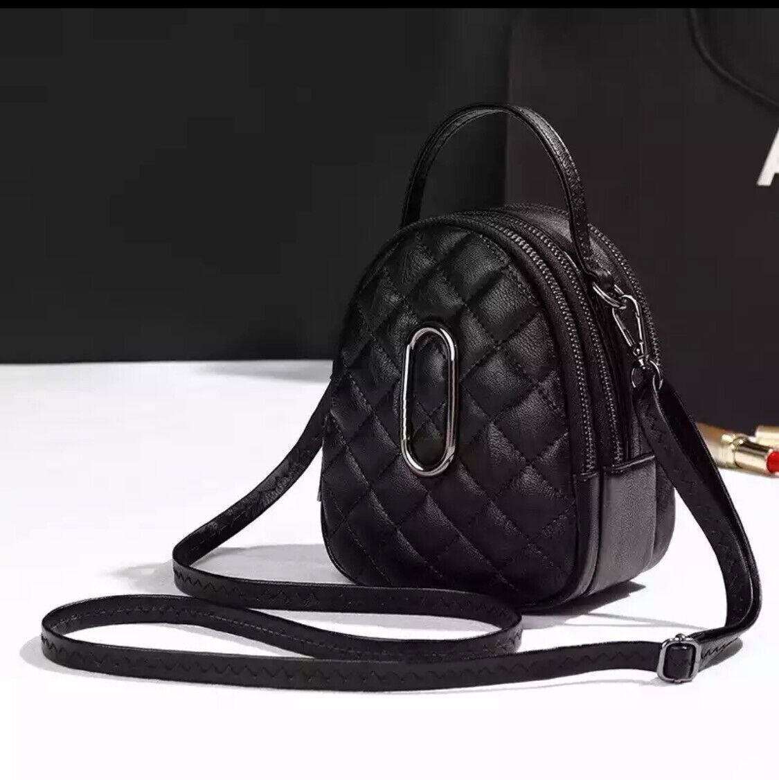 Women Shell Handbag Shoulder Crossbody Bag PU Satchel Quilted Purse Tote Gift