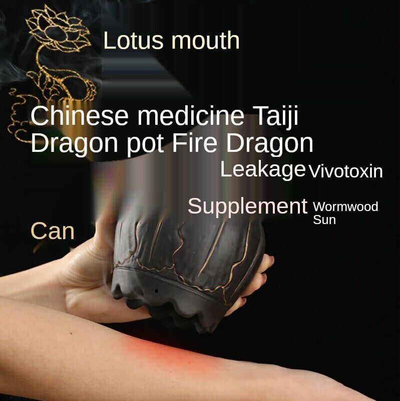 9cm Chinese Bianstone Guasha Moxibustion Cup Shoulder Neck Moxa Pot Tool 艾灸艾条艾草