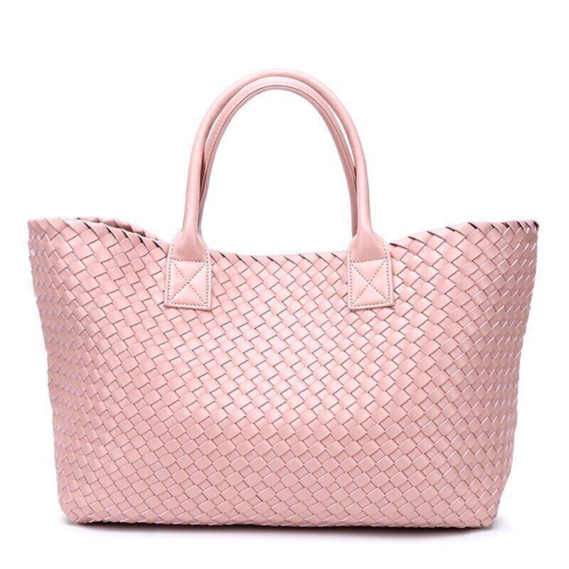 Woven Handbags Women Weave Hand Shoulder Lady Shopping Basket Bag