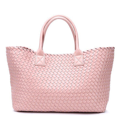 Woven Handbags Women Weave Hand Shoulder Lady Shopping Basket Bag