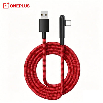 OnePlus USB‑A to Type‑C SUPERVOOC Charging Cable 1m 10A – L‑Shaped Gaming Cable