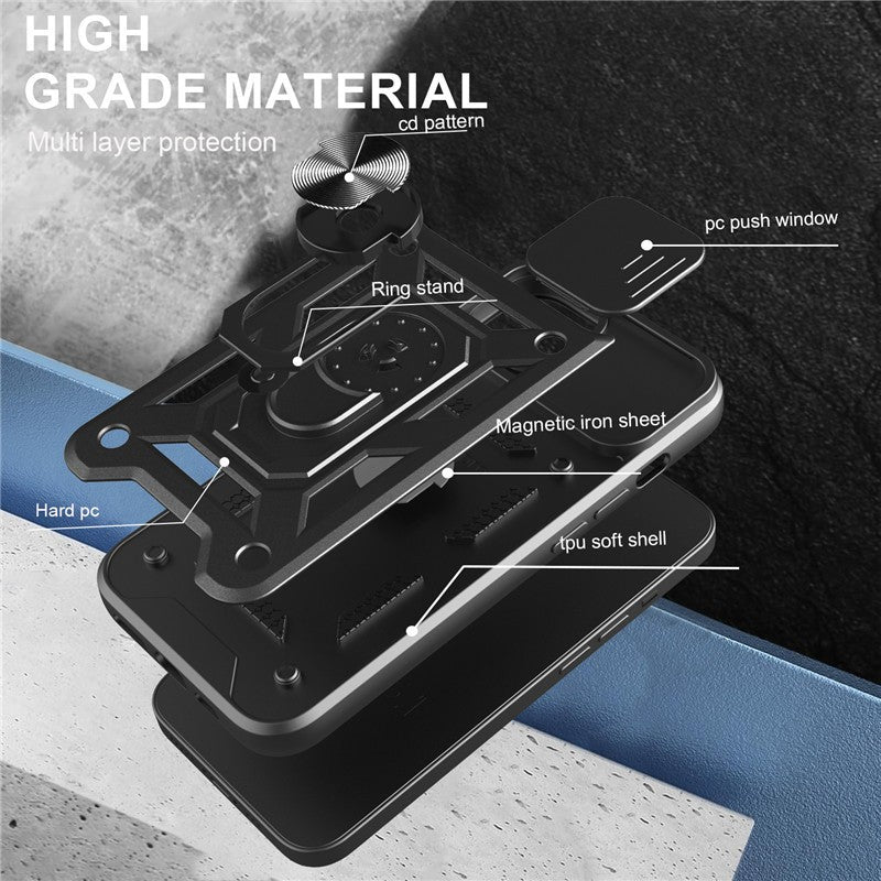 Suitable for iPhone 17 Pro Max Sergeant Ring Holder Phone Case Protective Cover
