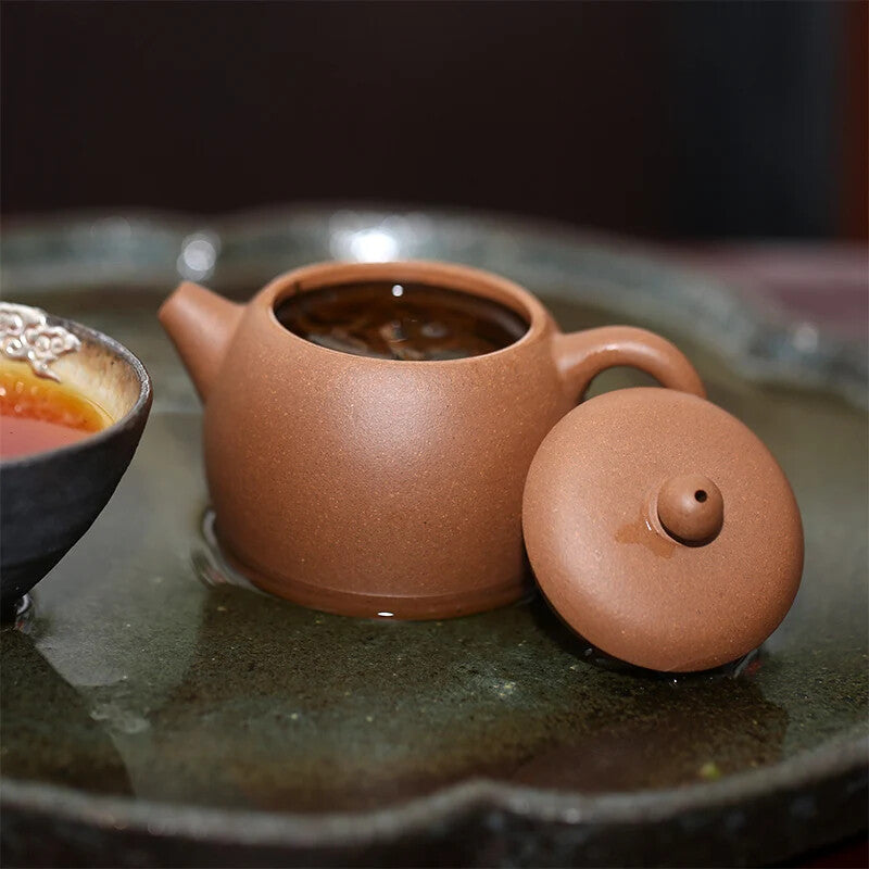 yixing teapot ore manual old mud wide mouth pomelos small pot 120 cc nine holes