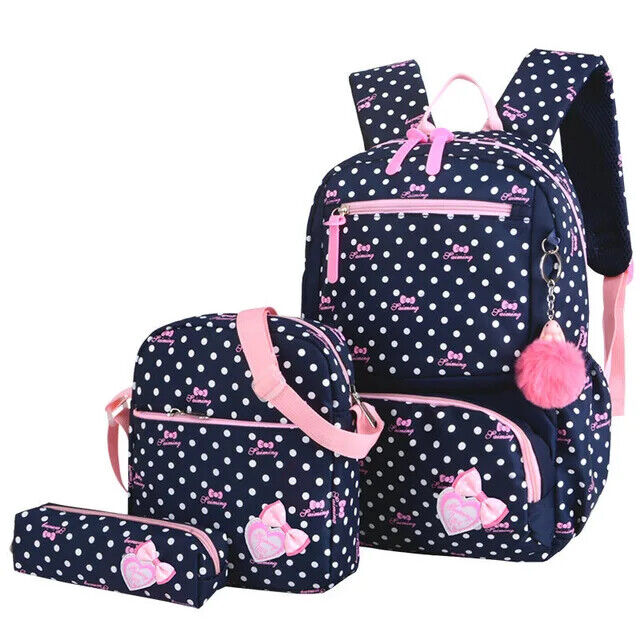 3pcs/set School Bag Backpacks Schoolbag Kids Children Girls Bag Student