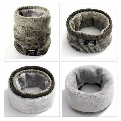 Winter Hiking Scarf Bandana Mask Cashmere Knitted Neck Warmer Face Fleece Shawl