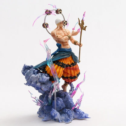 Anime One Piece Enel PVC Action Figure Model Collectible Toy Statue With Light