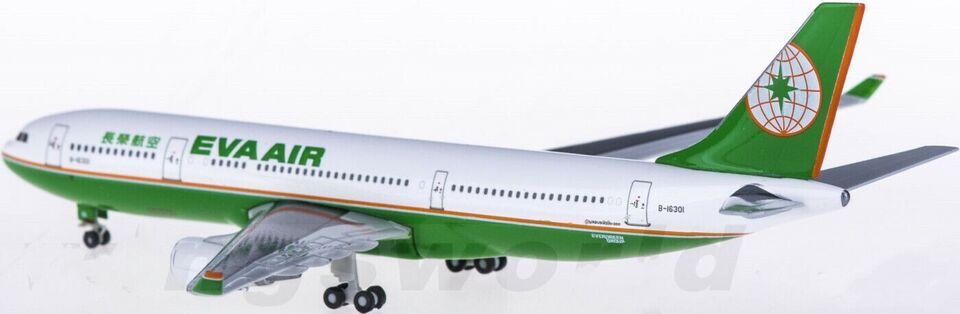 1:500 Hogan EVA AIR AIRBUS A330-200 Passenger Airplane Diecast Aircraft Model