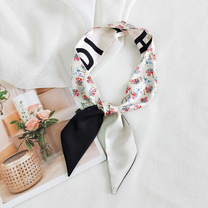 Ladies Neck Scarf Long Ribbon Wrap Tied Bag Handle Hair Wrist band Neckerchief*