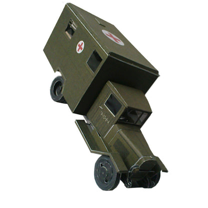 1:43 WWII Soviet Zis-44 Battlefield Ambulance Army Truck Paper Model Unassembled