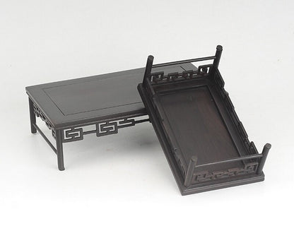 1 PC Small Ebony Wood Rack Miniature Shelf Stand Pot Bonsai Statue Table Display