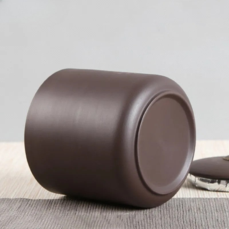 Purple Clay Tea Tin Sealed Pot Tea Container Yixing Zisha Teaware Accessories