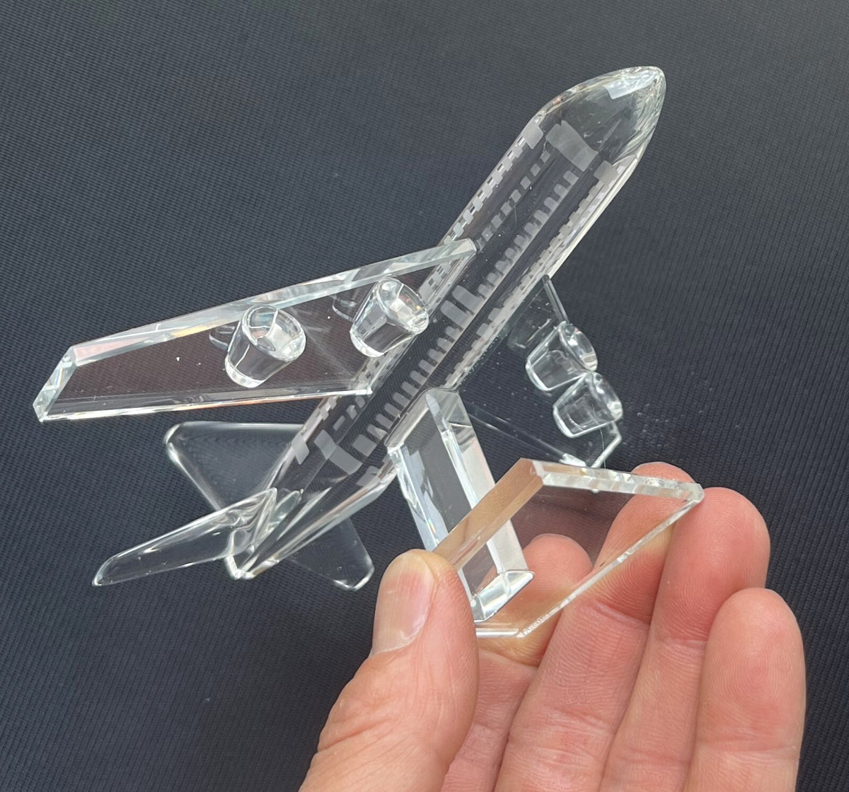 Crystal Aircraft Figurines Glass Airplane Plane Ornament Table Decor