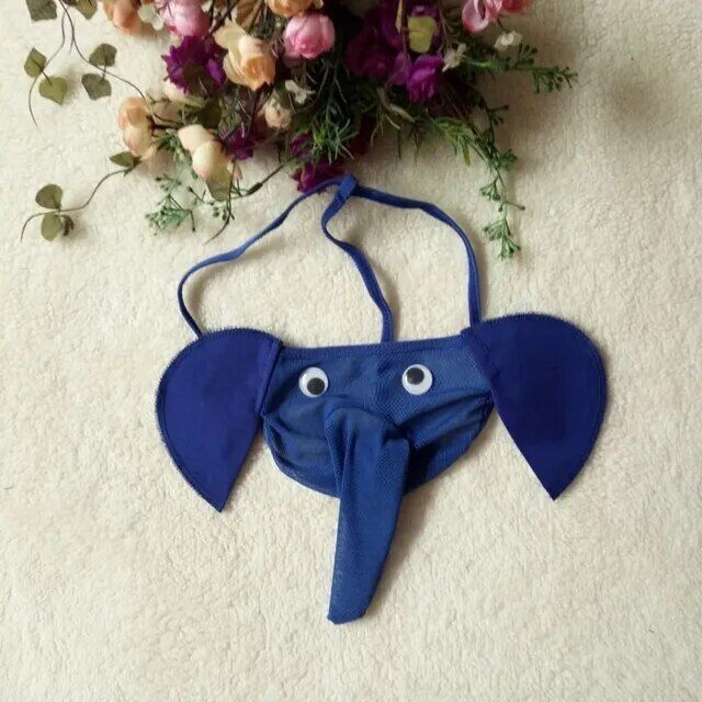 New G-string Sexy hombres diseño de elefante Calzoncillos elástico Tanga hombres