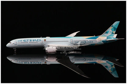 1:400 JC Wings ETIHAD BOEING 787-10 Passenger Airplane Flap Down Diecast Model