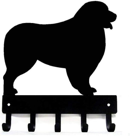 Australian Shepherd Dog Key Rack & Leash Hanger - 9 Inch/ 6 Inch Metal Wall Art