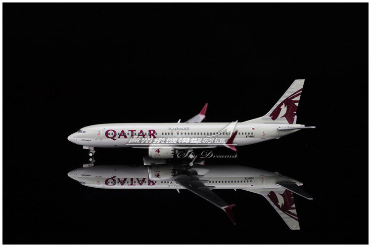 1:400 GeminiJets QATAR BOEING B737 MAX 8 Airplane Diecast Plane Aircraft Model