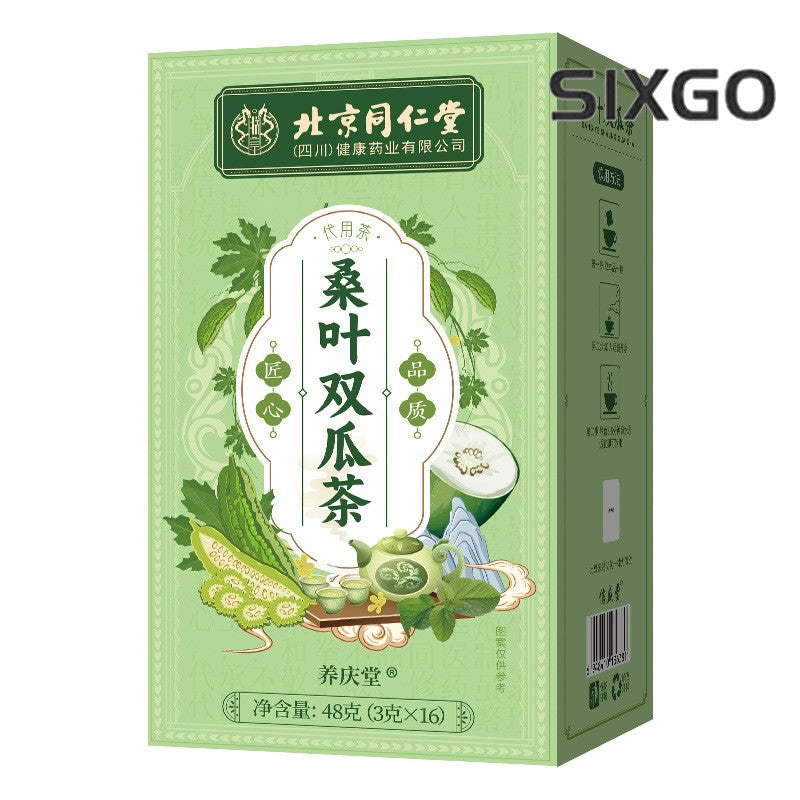 Mulberry Leaf Double Melon Tea Bitter Gourd Wax Gourd 16 Packs Health Tea Bag