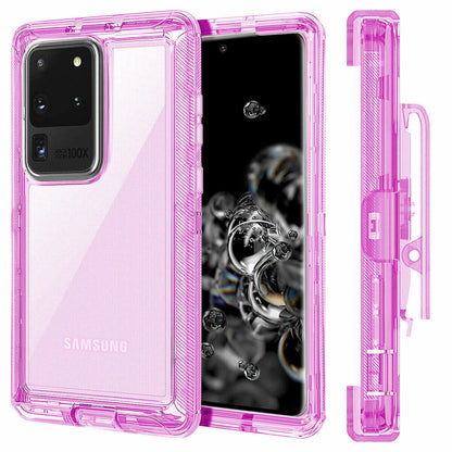 Luxury Clear Case Kickstand Clip Stand Holster Cover For Galaxy S20/ Ultra/ Plus