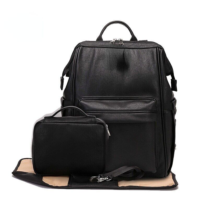 6 Types PU Leather Mommy Bag Backpack Mom Baby Stroller Bag Pad Mom Baby Nursing