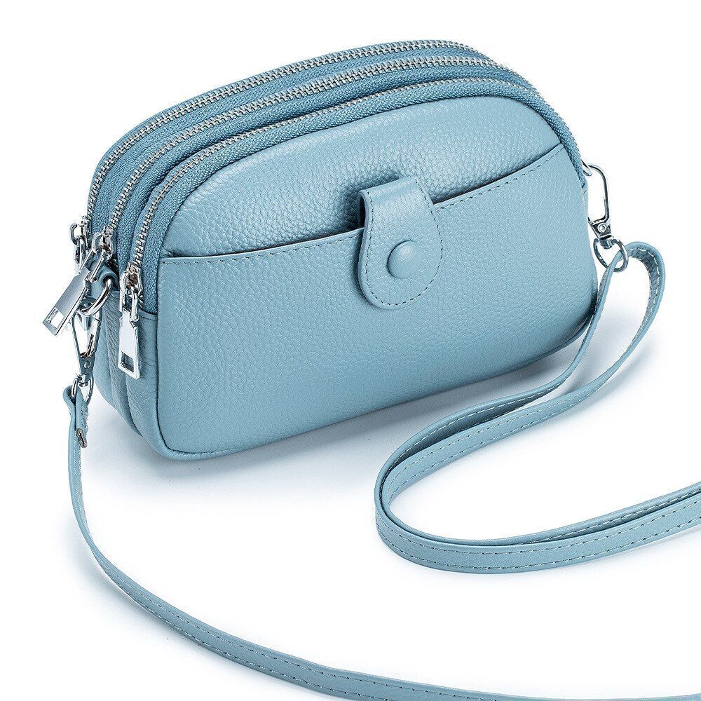 Spring Street Bag Trendy Genuine Leather Purse One Shoulder Messenger Bag Shell
