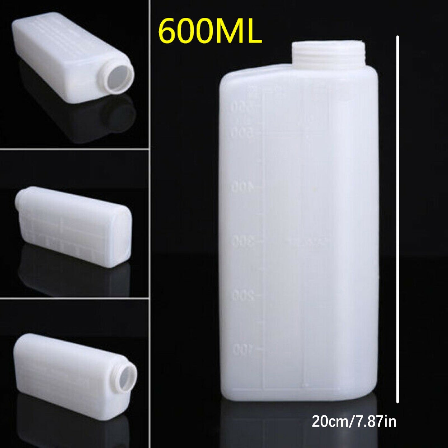 600ML Nylon Plastic Oil Fuel Mixing Bottle Container For Chainsaw & Strimmers