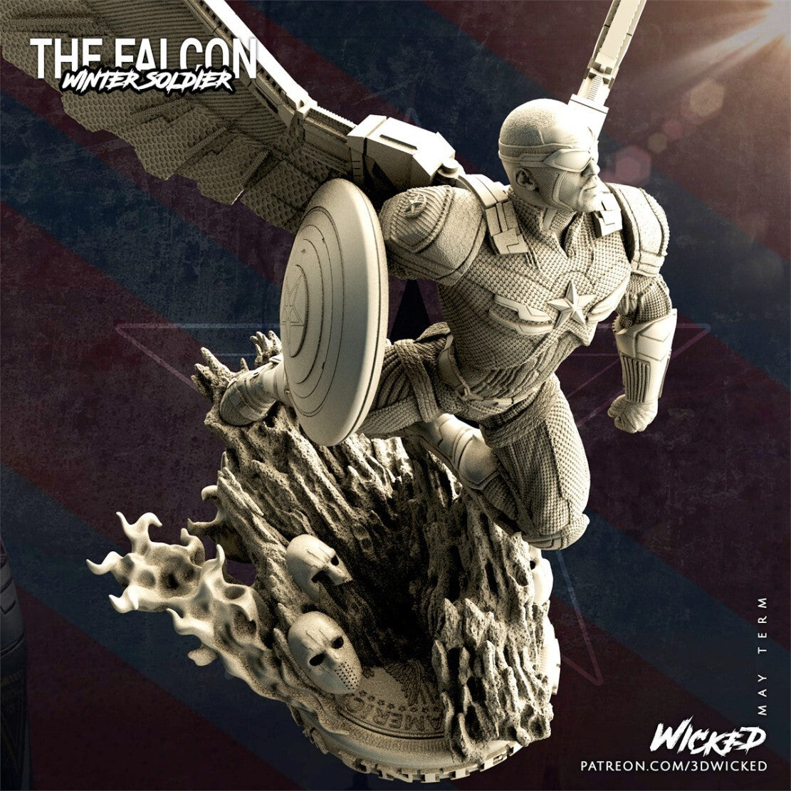 1/24 resin figure model kit New American Captain Falcon Unassembled unpainted