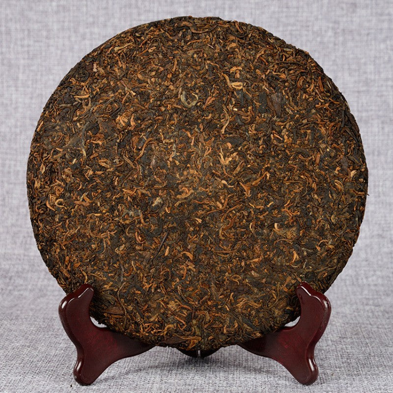 357g Pu Erh Tea Cake Pu'er Tea Ripe Tea Ban Zhang Jinya Yunnan Qizi Cake Tea