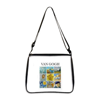 Famous Paintings Handbag Women Shoulder Bags Shopping Bag Canvas Pouch Zipper