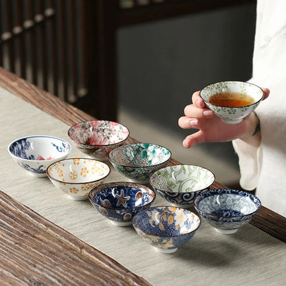 70ml 1Pc Chinese Blue and White Porcelain Teacup Ceramic Tea Bowl Master