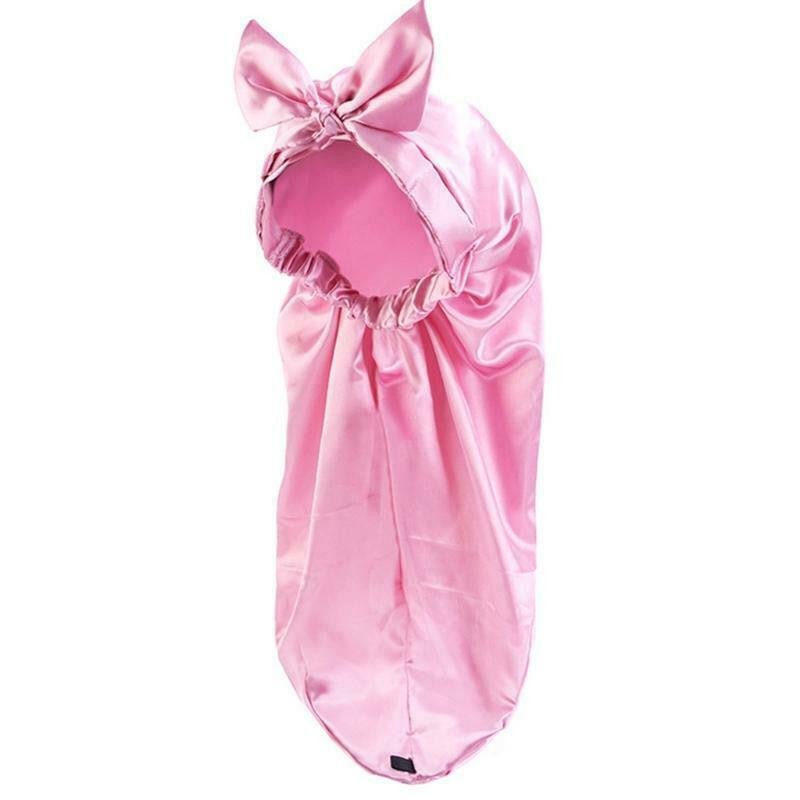 Satin Silk Bonnet Sleep Caps Head Cover Turban Wrap Long Hair Comfortable Gift