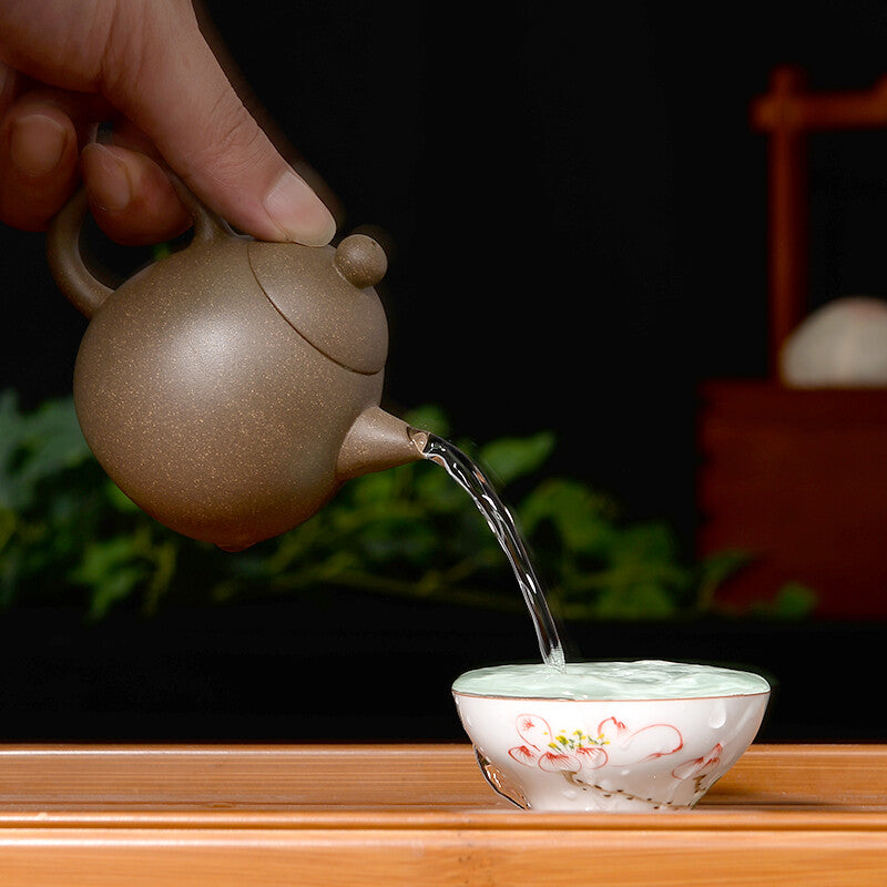 Marked Tea Pot Ball Shaped Infuser Hole Real Yixing Pot Duan Clay Dragon Egg Pot