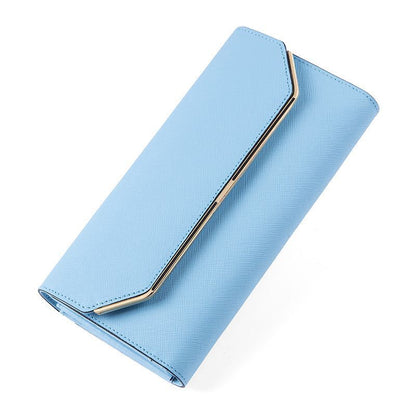 Genuine Leather Wallets Long Card Holder Wallet Hasp Coin Purse Thin Clutch Bag