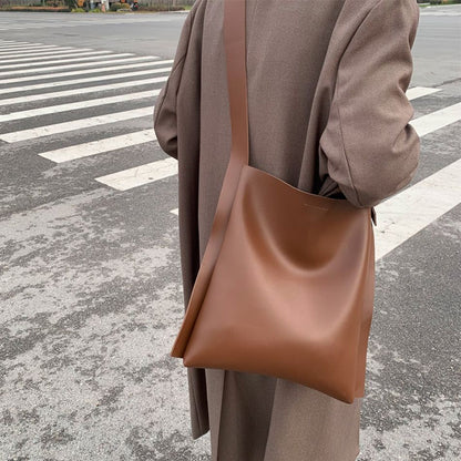 Shoulder Bag Large Capacity Soft Leather Rectangular Tote Bag Luxury Handbag 1PC