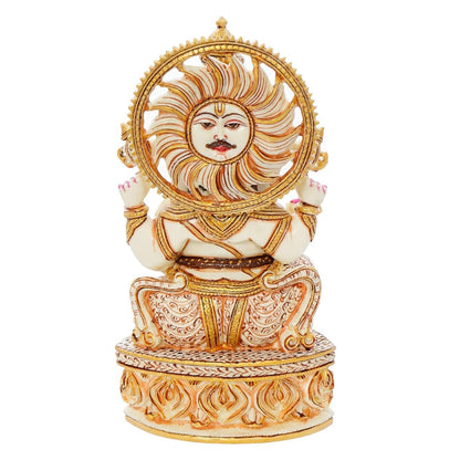 Hindu God Lord Ganesh Sitting on Pawati Mushak Raj Statue Idol Figurine